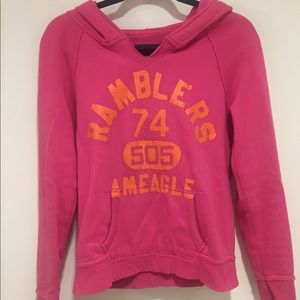 American Eagle Pink Hoodie Size Small